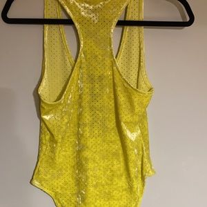 Forever 21 lime green velvet mesh body suit!